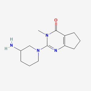 molecular formula C13H20N4O B11781032 2-(3-Aminopiperidin-1-yl)-3-methyl-6,7-dihydro-3H-cyclopenta[d]pyrimidin-4(5H)-one 