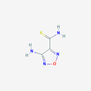 molecular formula C3H4N4OS B11781076 4-Amino-1,2,5-oxadiazole-3-carbothioamide 