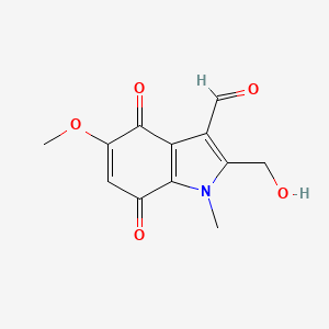 2-(Hydroxymethyl)-5-methoxy-1-methyl-4,7-dioxo-4,7-dihydro-1H-indole-3-carbaldehyde