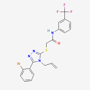 molecular formula C20H16BrF3N4OS B11781101 2-((4-Allyl-5-(2-bromophenyl)-4H-1,2,4-triazol-3-yl)thio)-N-(3-(trifluoromethyl)phenyl)acetamide 