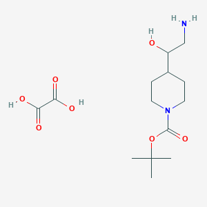 molecular formula C14H26N2O7 B11781103 tert-Butyl 4-(2-amino-1-hydroxyethyl)piperidine-1-carboxylate oxalate CAS No. 1610028-37-9