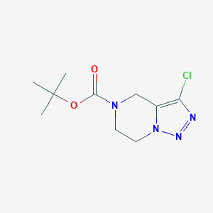 molecular formula C10H15ClN4O2 B11781116 tert-Butyl 3-chloro-6,7-dihydro-[1,2,3]triazolo[1,5-a]pyrazine-5(4H)-carboxylate 