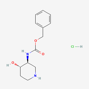 molecular formula C13H19ClN2O3 B11781118 Benzyl (trans-4-hydroxypiperidin-3-yl)carbamate hydrochloride 