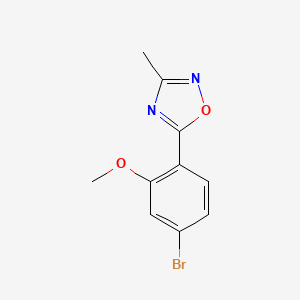 molecular formula C10H9BrN2O2 B11781123 5-(4-Bromo-2-methoxyphenyl)-3-methyl-1,2,4-oxadiazole 