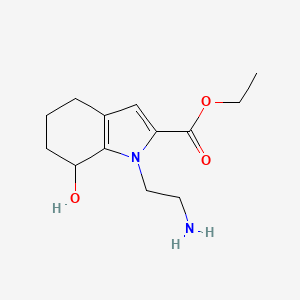 molecular formula C13H20N2O3 B11781130 Ethyl 1-(2-aminoethyl)-7-hydroxy-4,5,6,7-tetrahydro-1H-indole-2-carboxylate 