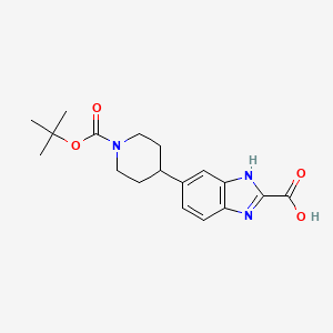 5-(1-(tert-Butoxycarbonyl)piperidin-4-yl)-1H-benzo[d]imidazole-2-carboxylic acid