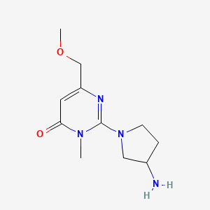 2-(3-Aminopyrrolidin-1-yl)-6-(methoxymethyl)-3-methylpyrimidin-4(3H)-one