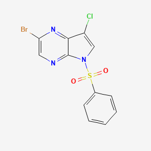 2-Bromo-7-chloro-5-(phenylsulfonyl)-5H-pyrrolo[2,3-b]pyrazine