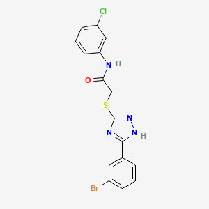 2-((3-(3-Bromophenyl)-1H-1,2,4-triazol-5-yl)thio)-N-(3-chlorophenyl)acetamide