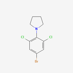 molecular formula C10H10BrCl2N B11781230 1-(4-Bromo-2,6-dichlorophenyl)pyrrolidine 