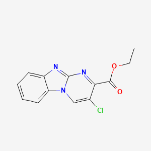 molecular formula C13H10ClN3O2 B11781273 Ethyl 3-chlorobenzo[4,5]imidazo[1,2-a]pyrimidine-2-carboxylate 