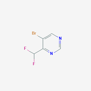 molecular formula C5H3BrF2N2 B11781311 5-Bromo-4-(difluoromethyl)pyrimidine 