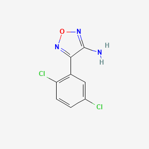 molecular formula C8H5Cl2N3O B11781709 4-(2,5-Dichlorophenyl)-1,2,5-oxadiazol-3-amine 