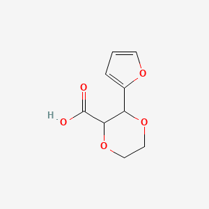 3-(Furan-2-yl)-1,4-dioxane-2-carboxylic acid