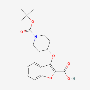 3-((1-(tert-Butoxycarbonyl)piperidin-4-yl)oxy)benzofuran-2-carboxylic acid