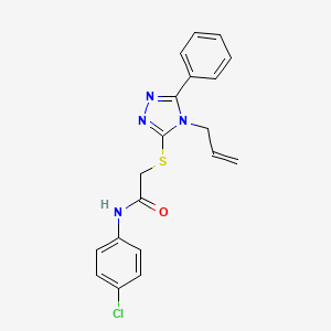 2-((4-Allyl-5-phenyl-4H-1,2,4-triazol-3-yl)thio)-N-(4-chlorophenyl)acetamide