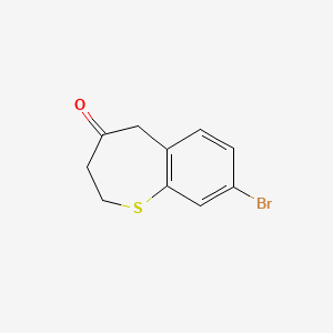 molecular formula C10H9BrOS B11781834 8-Bromo-2,3-dihydrobenzo[b]thiepin-4(5H)-one 