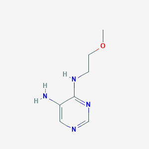 molecular formula C7H12N4O B11781982 N4-(2-Methoxyethyl)pyrimidine-4,5-diamine 