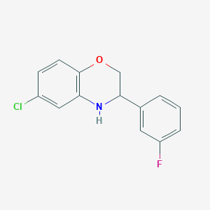 6-Chloro-3-(3-fluorophenyl)-3,4-dihydro-2H-benzo[b][1,4]oxazine