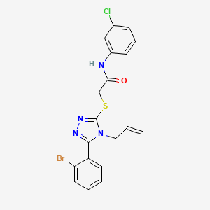 2-((4-Allyl-5-(2-bromophenyl)-4H-1,2,4-triazol-3-yl)thio)-N-(3-chlorophenyl)acetamide