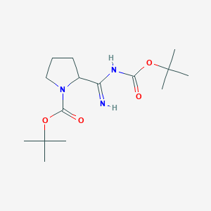 tert-Butyl 2-(N-(tert-butoxycarbonyl)carbamimidoyl)pyrrolidine-1-carboxylate