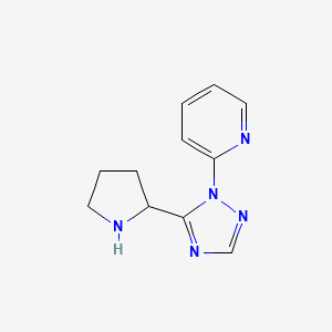 2-(5-(Pyrrolidin-2-yl)-1H-1,2,4-triazol-1-yl)pyridine