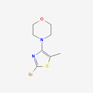 molecular formula C8H11BrN2OS B11782113 4-(2-Bromo-5-methyl-1,3-thiazol-4-yl)morpholine 