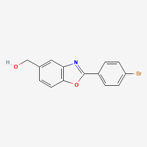 molecular formula C14H10BrNO2 B11782208 (2-(4-Bromophenyl)benzo[d]oxazol-5-yl)methanol 