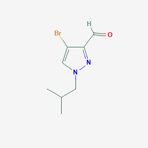 molecular formula C8H11BrN2O B11782212 4-Bromo-1-isobutyl-1H-pyrazole-3-carbaldehyde 