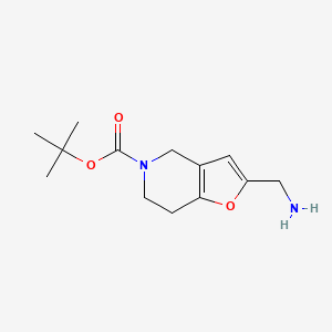 molecular formula C13H20N2O3 B11782237 tert-Butyl 2-(aminomethyl)-6,7-dihydrofuro[3,2-c]pyridine-5(4H)-carboxylate 