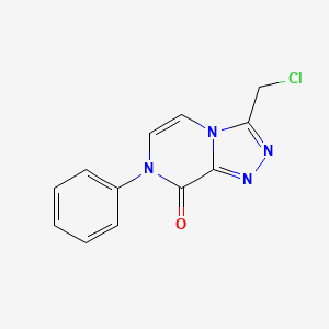 molecular formula C12H9ClN4O B11782240 3-(Chloromethyl)-7-phenyl-[1,2,4]triazolo[4,3-a]pyrazin-8(7H)-one 