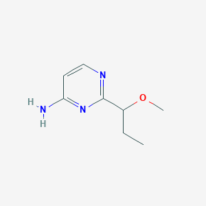 molecular formula C8H13N3O B11782257 2-(1-Methoxypropyl)pyrimidin-4-amine 