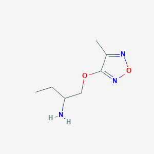 molecular formula C7H13N3O2 B11782302 1-((4-Methyl-1,2,5-oxadiazol-3-yl)oxy)butan-2-amine 