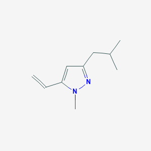 molecular formula C10H16N2 B11782322 3-Isobutyl-1-methyl-5-vinyl-1H-pyrazole 