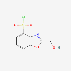 molecular formula C8H6ClNO4S B11782331 2-(Hydroxymethyl)benzo[d]oxazole-4-sulfonyl chloride 