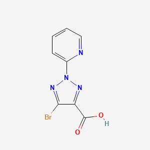 molecular formula C8H5BrN4O2 B11782375 5-Bromo-2-(pyridin-2-yl)-2H-1,2,3-triazole-4-carboxylic acid 