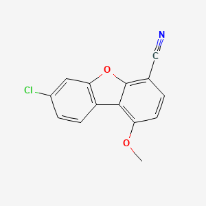 7-Chloro-1-methoxydibenzo[b,d]furan-4-carbonitrile