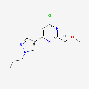 4-Chloro-2-(1-methoxyethyl)-6-(1-propyl-1H-pyrazol-4-yl)pyrimidine