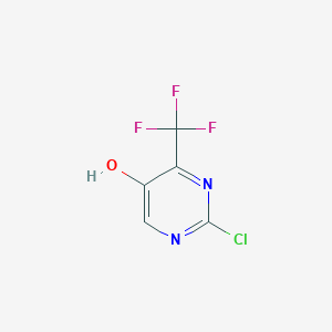 molecular formula C5H2ClF3N2O B11782444 2-Chloro-4-(trifluoromethyl)pyrimidin-5-ol 