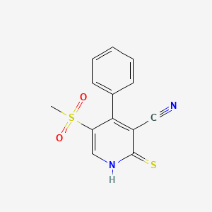 5-(Methylsulfonyl)-4-phenyl-2-thioxo-1,2-dihydropyridine-3-carbonitrile