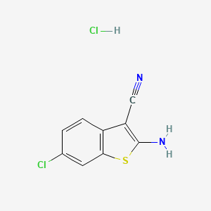 2-Amino-6-chlorobenzo[b]thiophene-3-carbonitrile hydrochloride