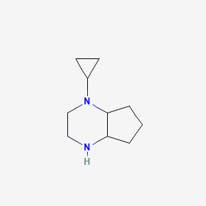 molecular formula C10H18N2 B11782457 1-Cyclopropyloctahydro-1H-cyclopenta[b]pyrazine 