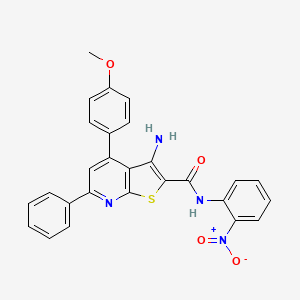 3-amino-4-(4-methoxyphenyl)-N-(2-nitrophenyl)-6-phenylthieno[2,3-b]pyridine-2-carboxamide