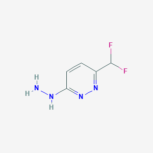 molecular formula C5H6F2N4 B11782486 3-(Difluoromethyl)-6-hydrazinylpyridazine 