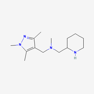 N-Methyl-1-(piperidin-2-yl)-N-((1,3,5-trimethyl-1H-pyrazol-4-yl)methyl)methanamine