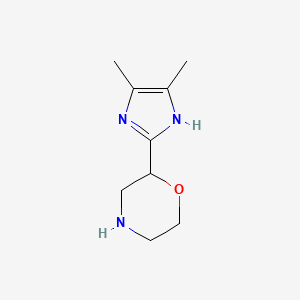 molecular formula C9H15N3O B11782658 2-(4,5-Dimethyl-1H-imidazol-2-yl)morpholine 