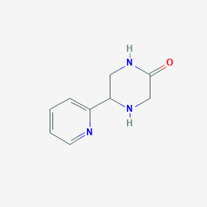 molecular formula C9H11N3O B11782710 5-(Pyridin-2-YL)piperazin-2-one 