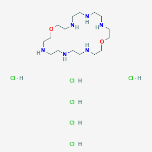 molecular formula C16H44Cl6N6O2 B1178273 1,13-Dioxa-4,7,10,16,19,22-hexaazacyclotetracosane hexahydrochloride CAS No. 126875-53-4