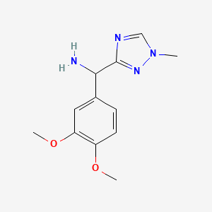 (3,4-Dimethoxyphenyl)(1-methyl-1H-1,2,4-triazol-3-yl)methanamine