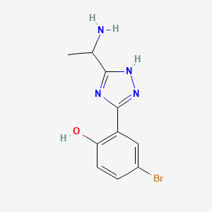 2-(5-(1-Aminoethyl)-1H-1,2,4-triazol-3-yl)-4-bromophenol